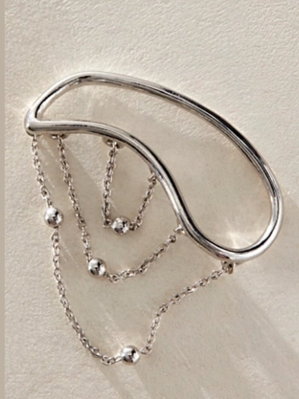 NWT Free People Ginny Ear Cuff in Silver